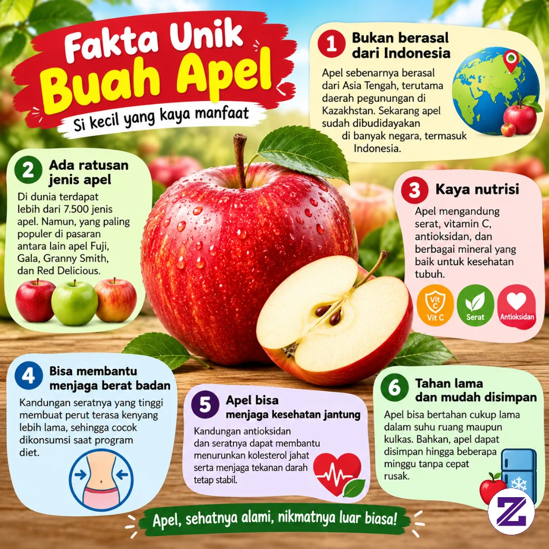 Yukk Absenn Siapa Nih Yang Suka Makan Buah Apel Yang Kaya Mangfaat
