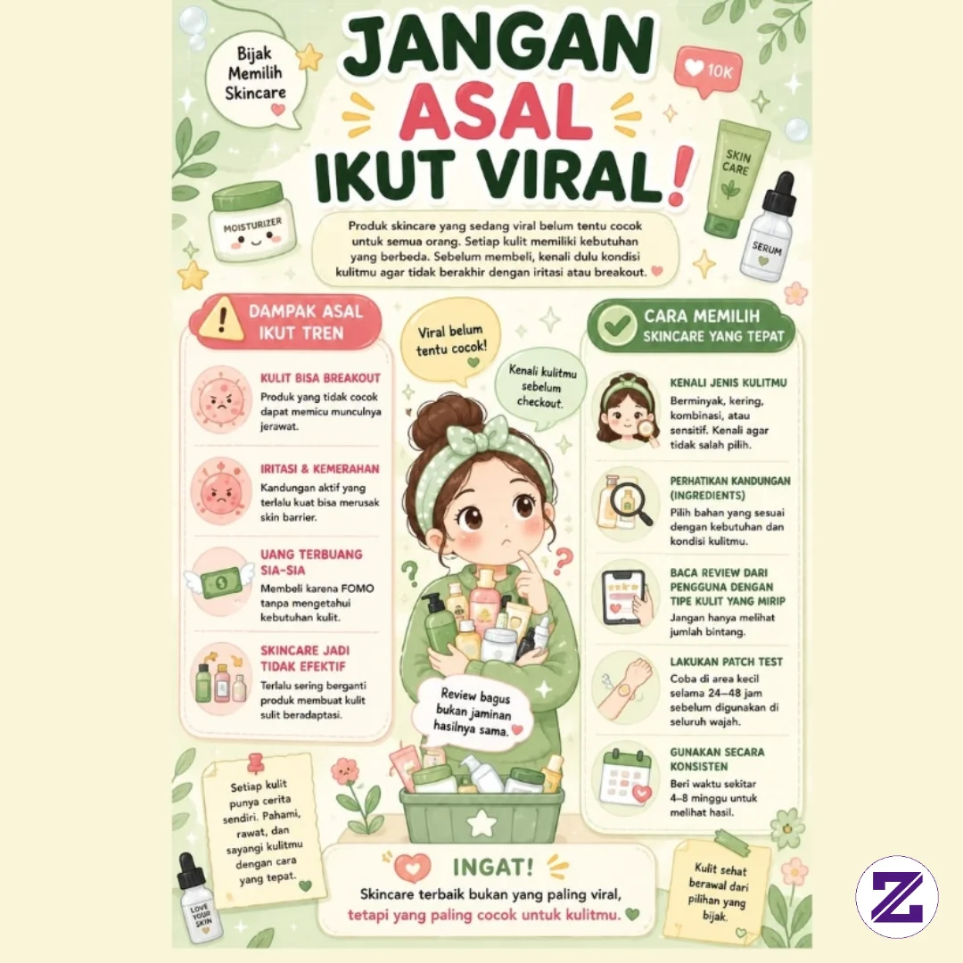 Jangan Asal Ikut Viral! Cara Memilih Skincare Vang Tepat Sesuai Jenis