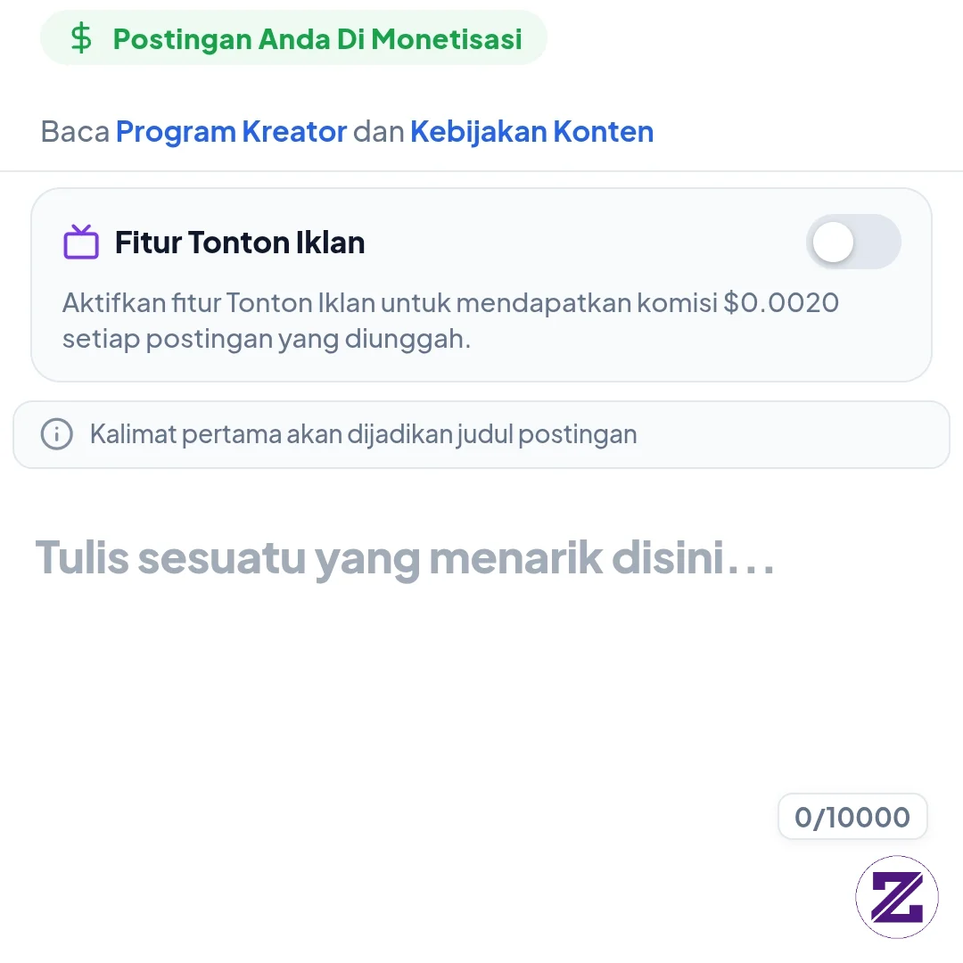 Halo Kreator Zoyalink, Kami Menambahkan Fitur Tonton Iklan Di Halaman Buat