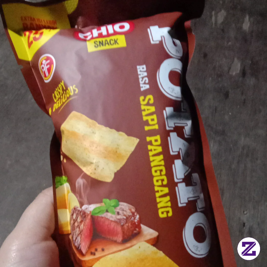 Makan Potato Snack Dengan Nasi Putih😊🙂