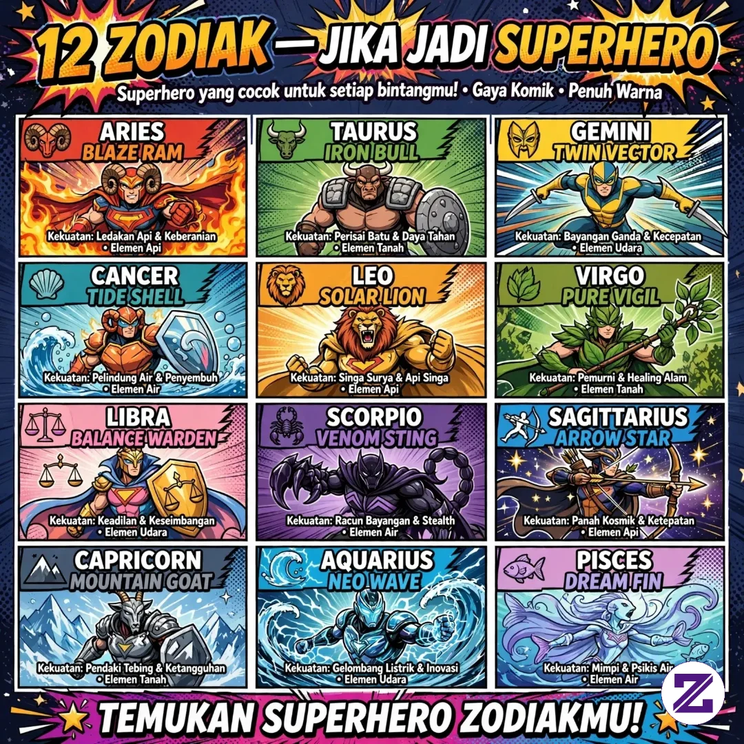 Ini Kalau 12 Zodiak Jadi Superhero: