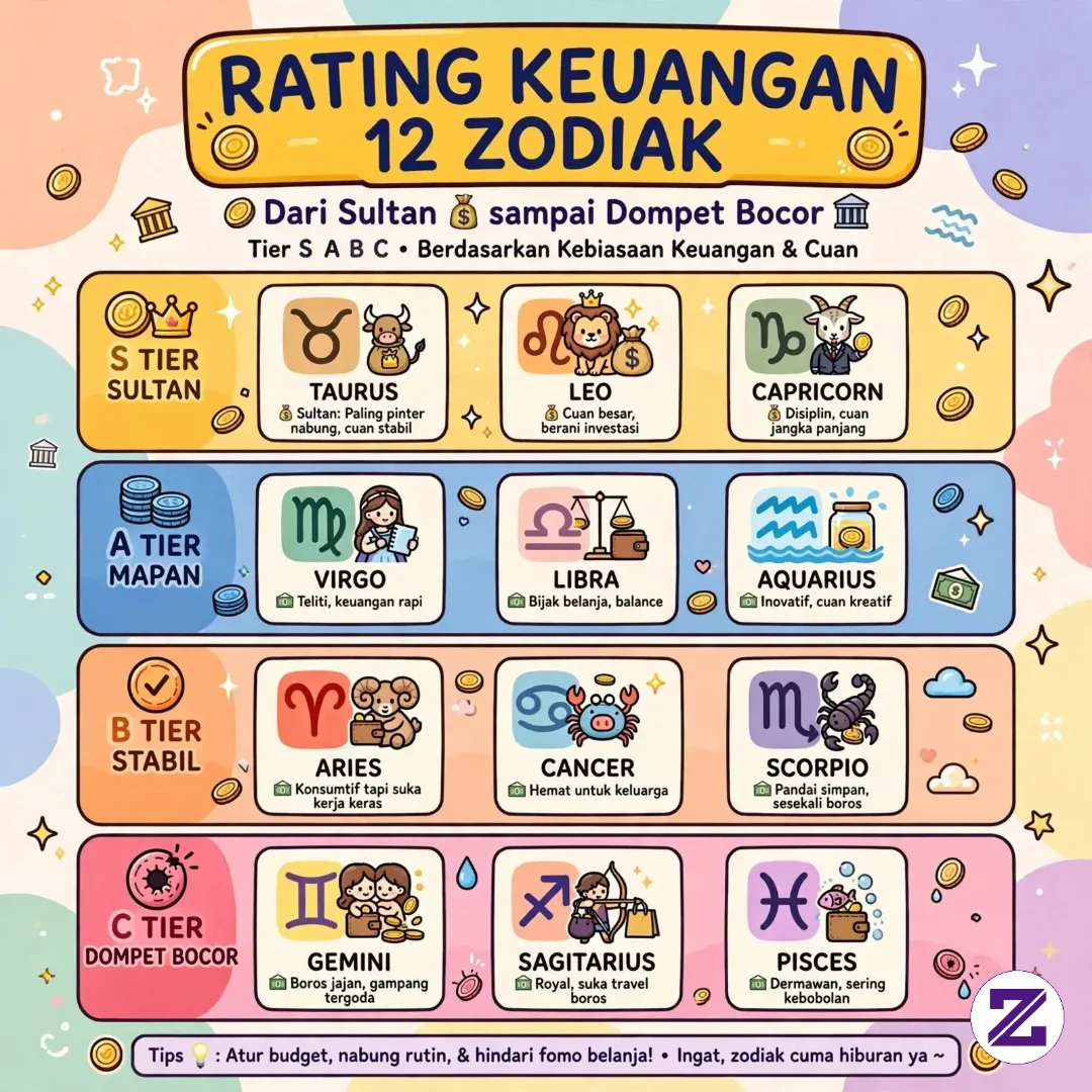 Ini Rating KEJUJURAN Tentang KEUANGAN 12 Zodiak, Dari Yang Paling SULTAN Sampai