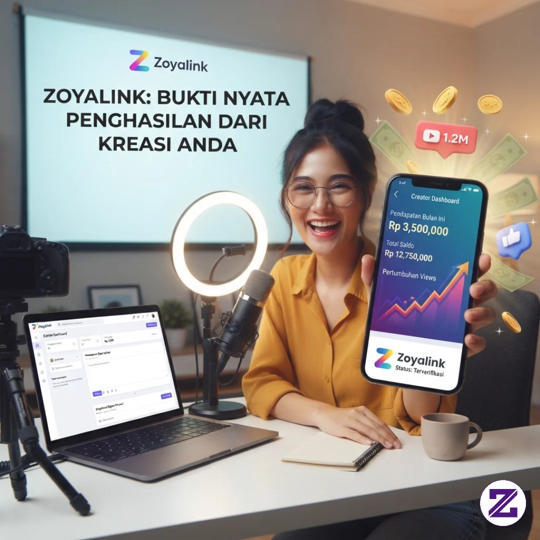 Zoyalink: Bukti Nyata Penghasilan Dari Kreasi Anda, Tanpa Syarat Rumit!
