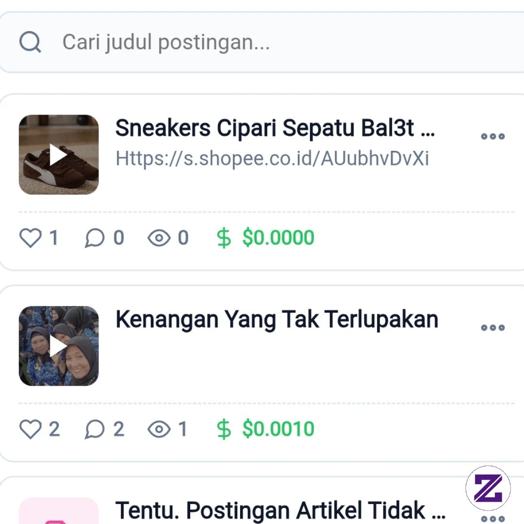 Alhamdulillah Baru Aja Posting Hari Ini.dan Baru Gabung Ikut Zoyalink