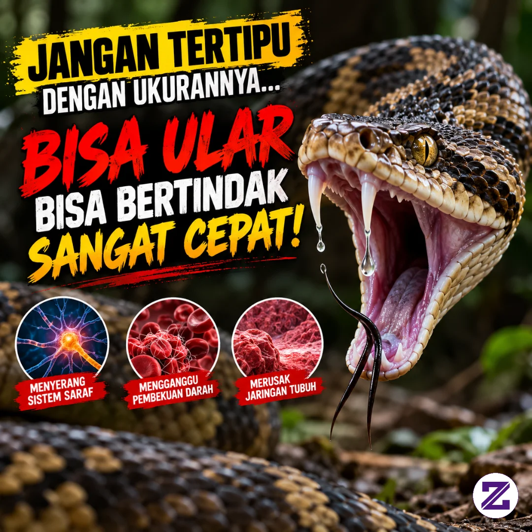 🐍☠️ Jangan Tertipu Dengan Ukuran Atau Penampilannya... Beberapa Ular Memiliki