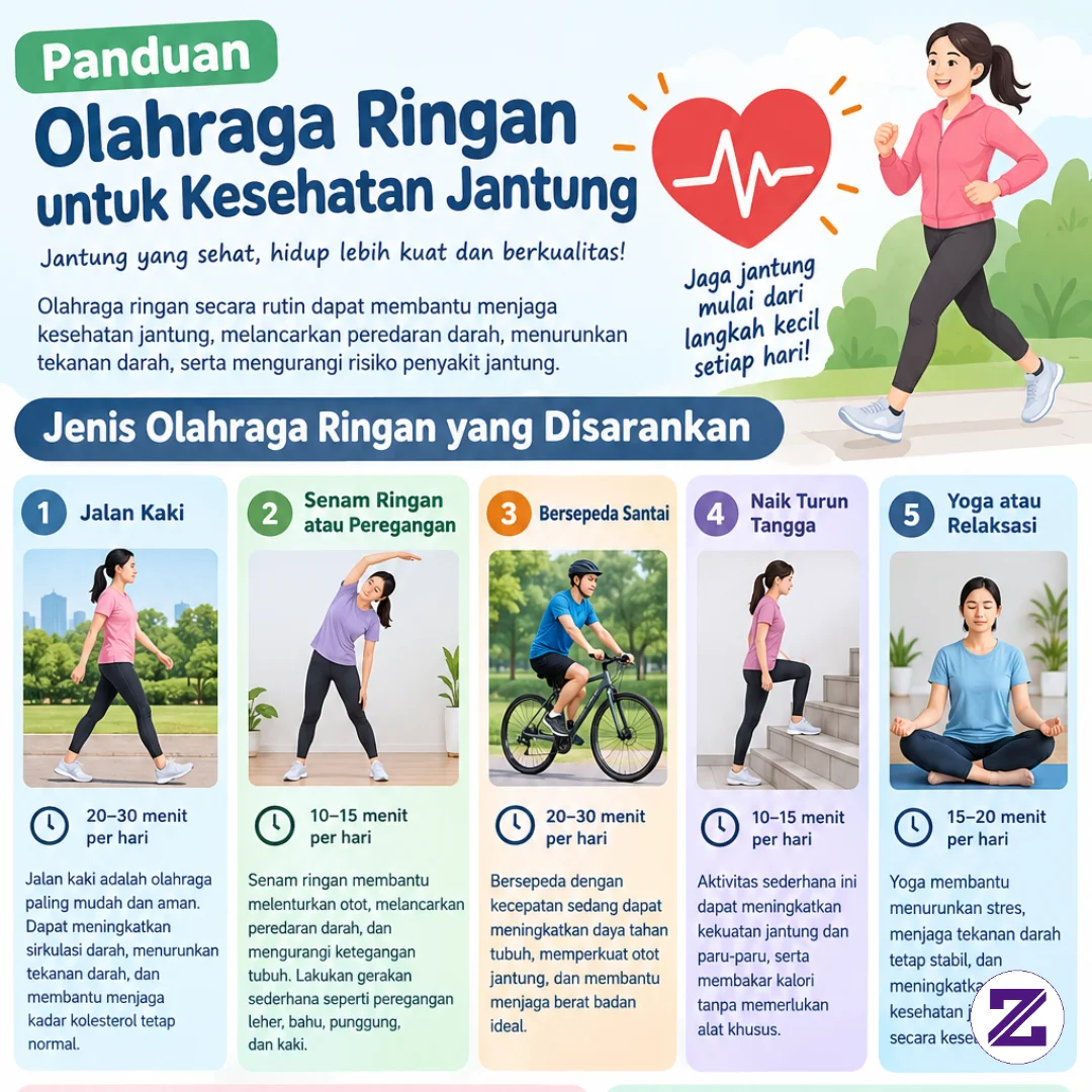 Olahraga Ringan Untuk Jantung Tetap Sehat