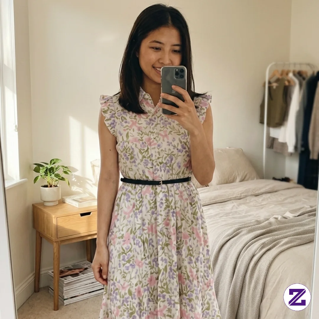 Outfit Check Pertama: Dress Floral Pastel Buat Hangout Santai