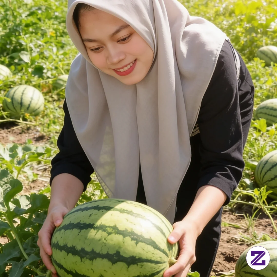 Panas Panas Gini Emng Enak Kalo Mkan Buah Semangka🤤🍉