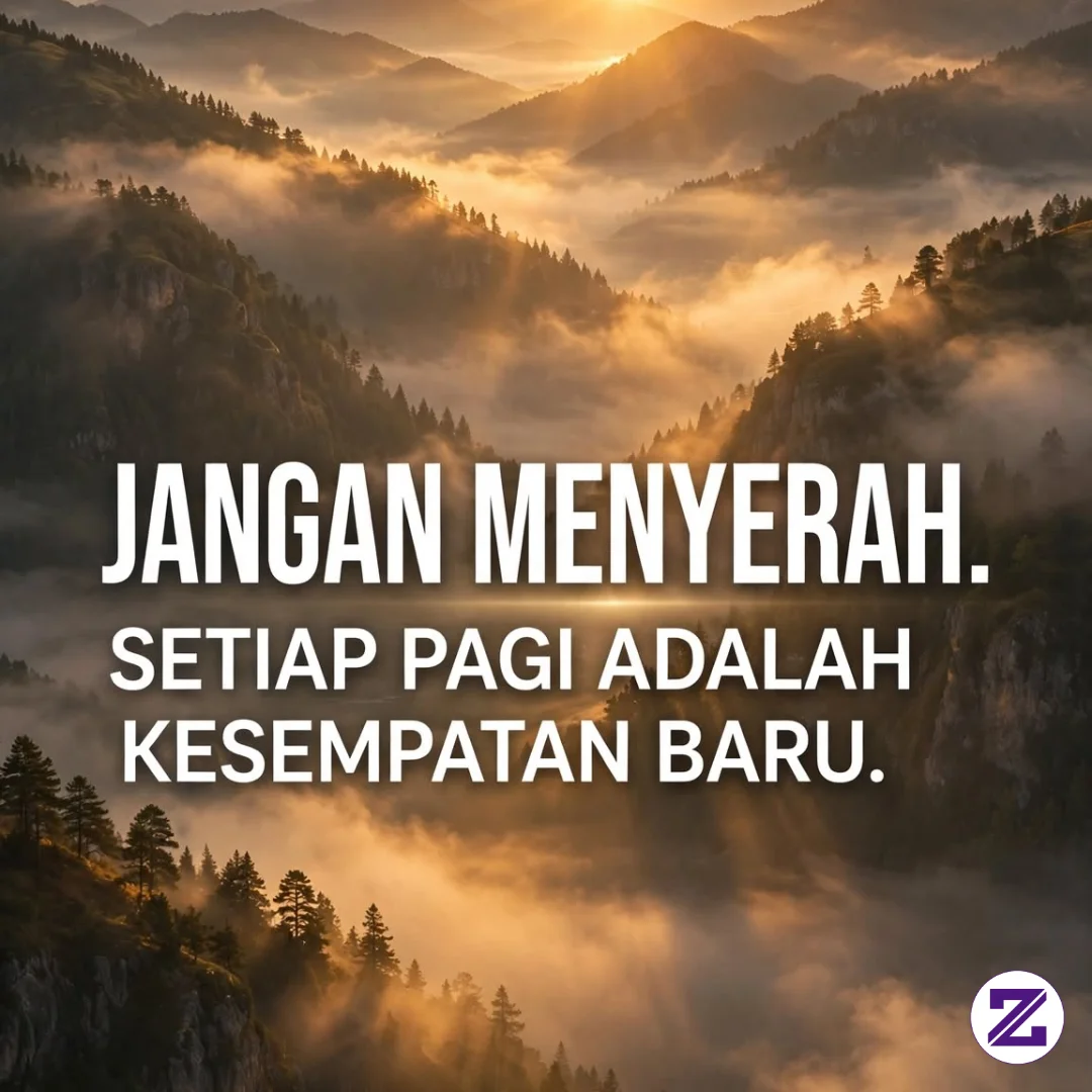 Jangan Menyerah, Setiap Pagi Adalah Kesempatan Baru,