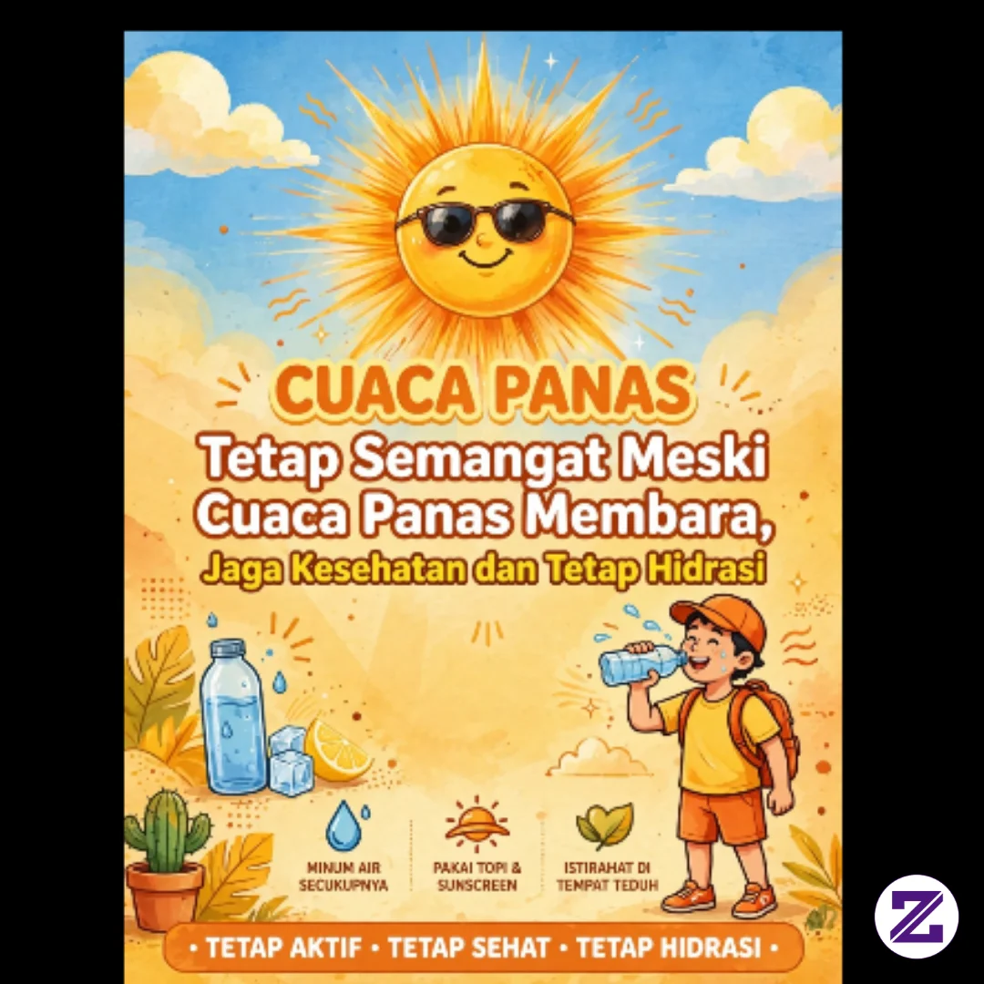 Tetap Semangat Meski Cuaca Panas Membara, Jaga Kesehatan Dan Tetap Hidrasi" Plus