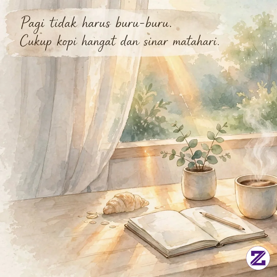 Hari Baru Harapan Baru, Pagi Tidak Harus Buru-buru, Cukup Kopi Hangat & Matahari