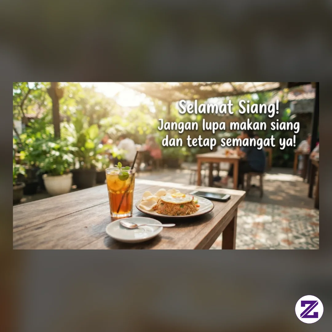 ​"Selamat Siang! Jangan Lupa Makan Siang Dan Tetap Semangat Ya!"