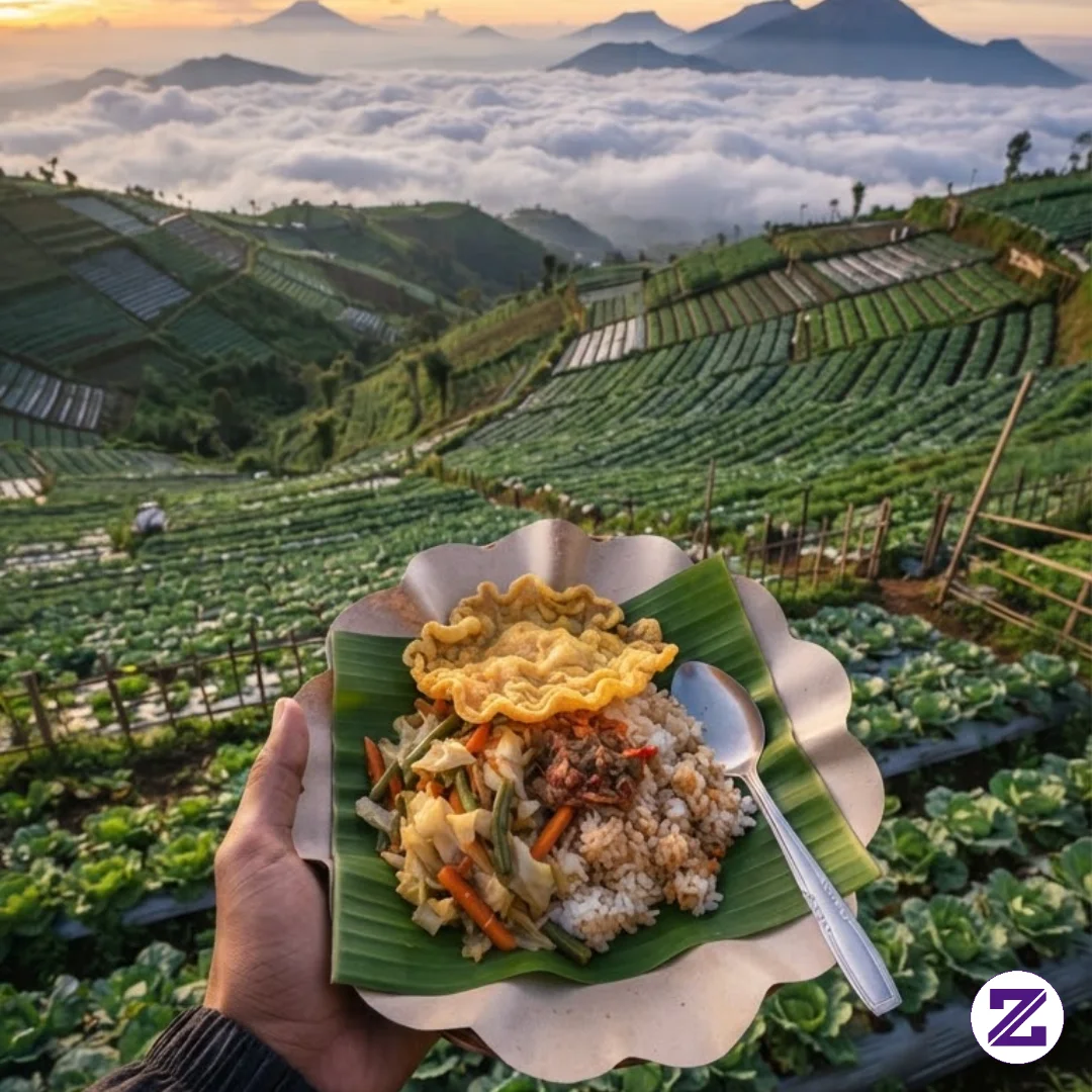 🌿☕ **Sarapan Sederhana, Rasa Istimewa Di Pelukan Alam.** 🏔️✨