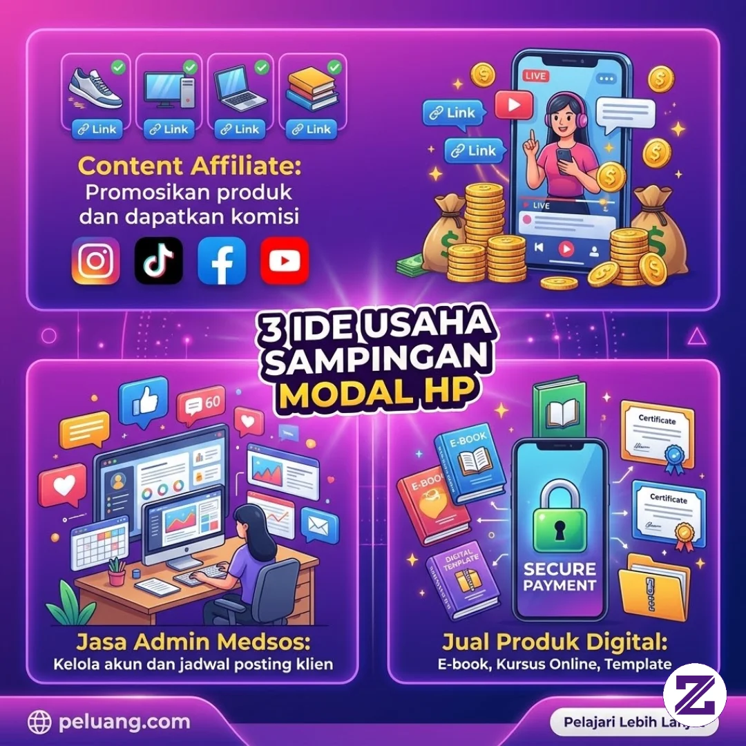 3 Ide Usaha Sampingan Modal HP, Pas Buat Tambahan Jajan! 📱💸