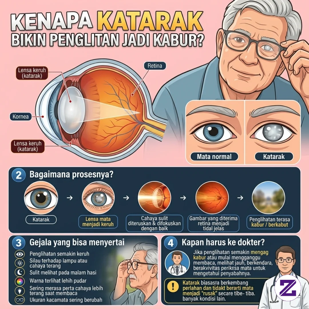 Kenapa Katarak Bikin Penglihatan Jadi Kabur? Inilah Penyebabnya..