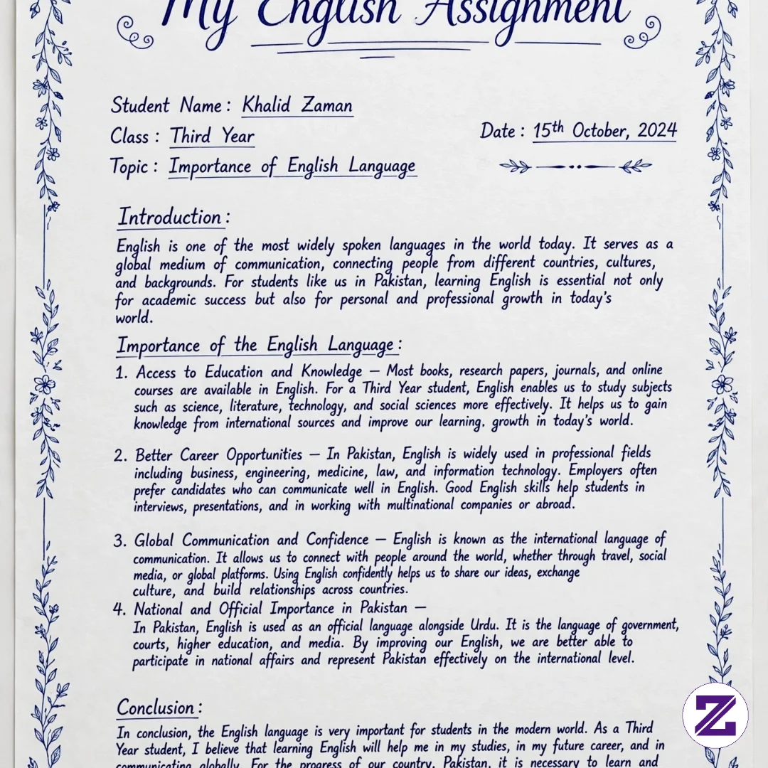 My English Assignment Campleat