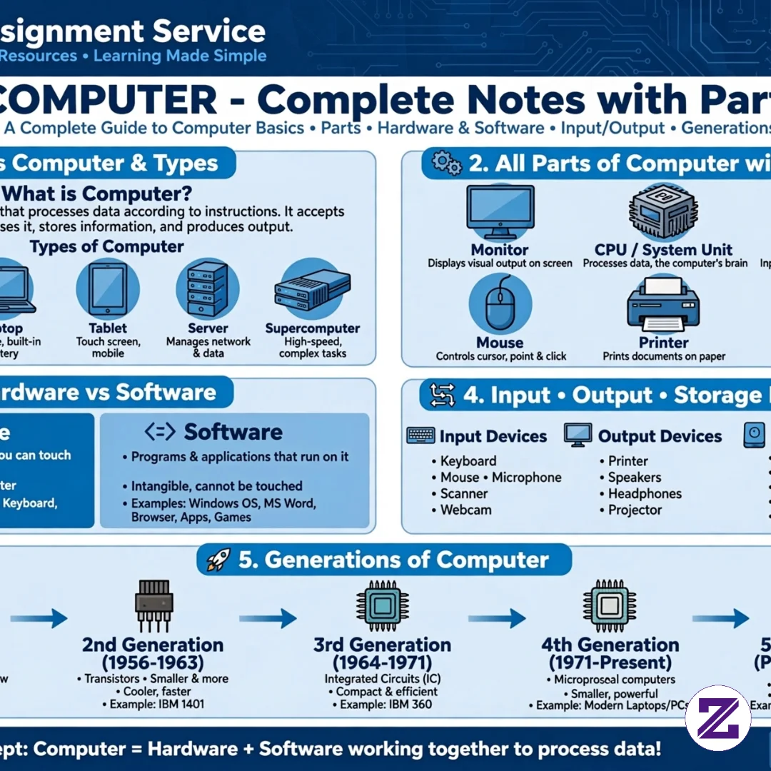Ye Lo Danish Bhai, Computer Complete Notes With All Parts Pics! 💻✨