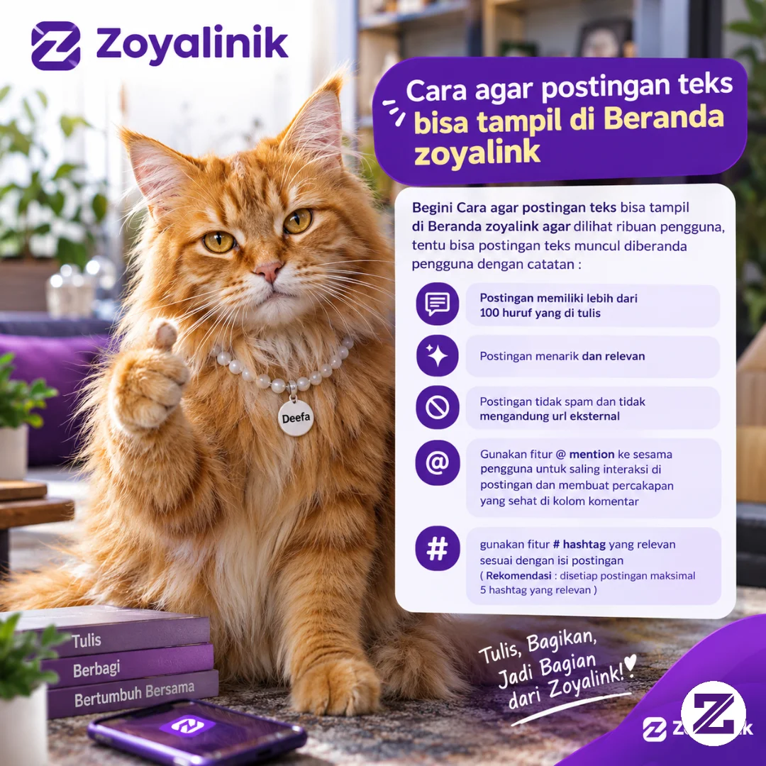 RAHASIA AGAR POSTINGAN TEKS MUNCUL DI BERANDA ZOYALINK! 🔥📢