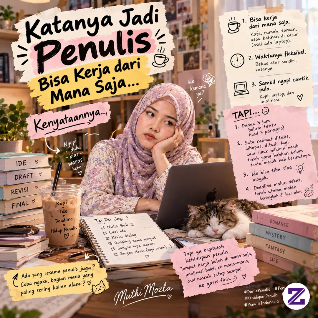Katanya Jadi Penulis Bisa Kerja Dari Mana Saja, Kenyataannya ....
