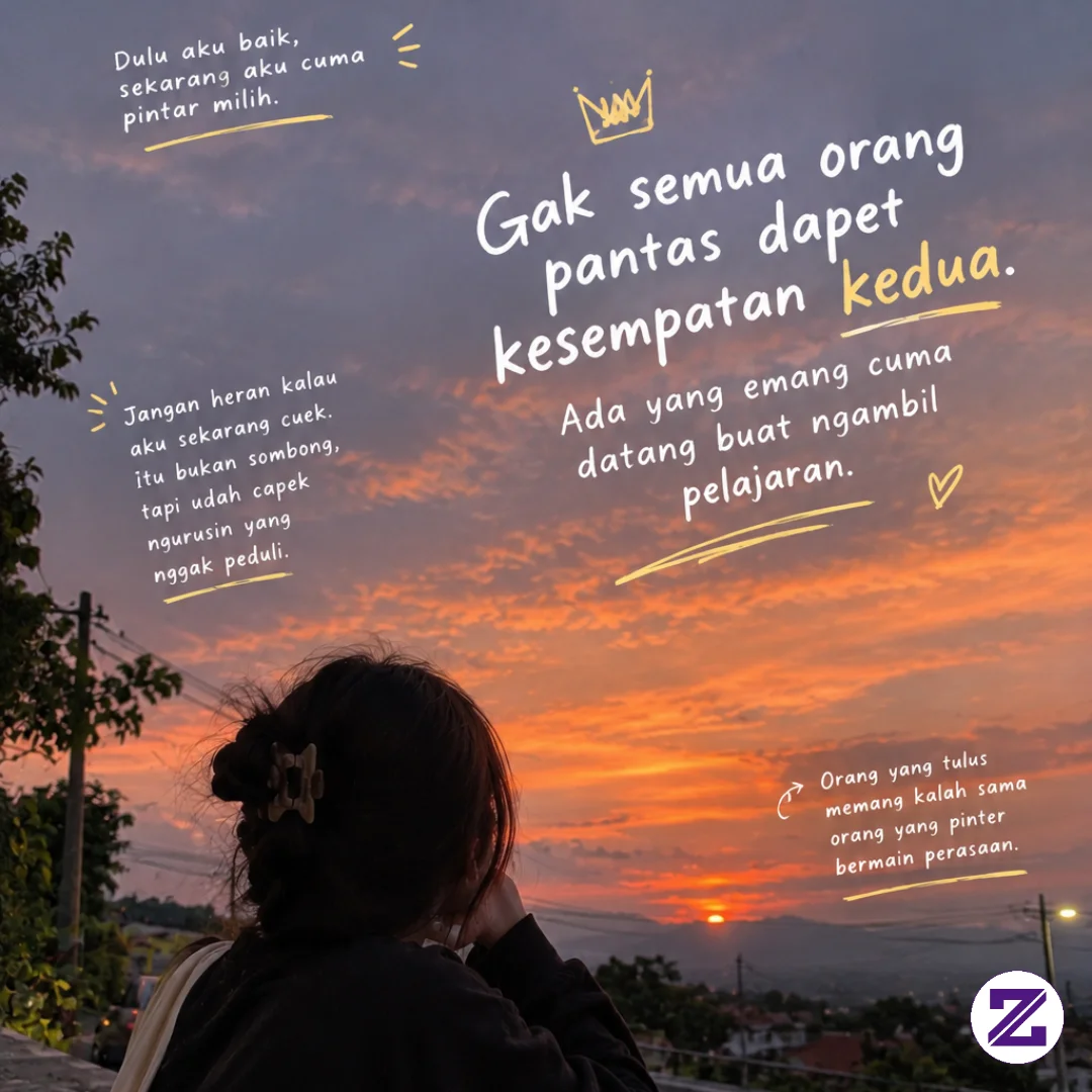 Gak Semua Orang Pantas Dapet Kesempatan Kedua. Ada Yang Datang Cuma Buat Ngambil
