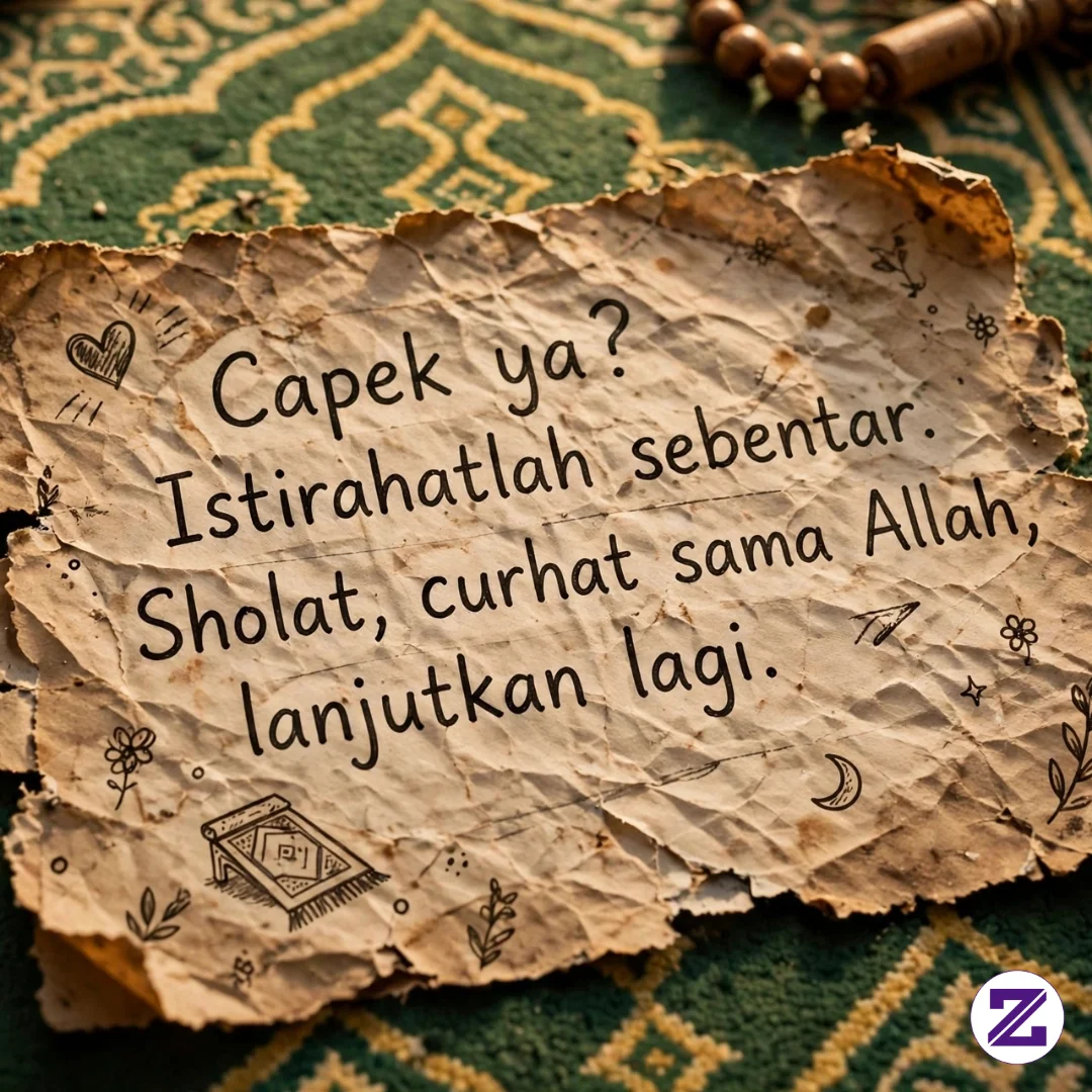 Capek Ya? Istirahatlah Sebentar. Sholat, Curhat Sama Allah, Lanjutkan Lagi 🌙