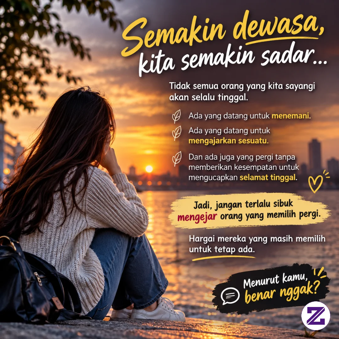 Semakin Dewasa, Kita Semakin Sadar...