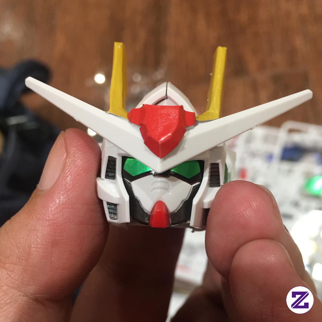 Kepala SD Gundam, GN-0000, 00 Gundam, Rakit Dikit Demi Sedikit