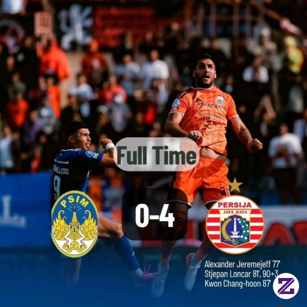 Persija Jakarta Berhasil Meraih Kemenangan Menyakinkan Atas PSIM Yogyakarta
