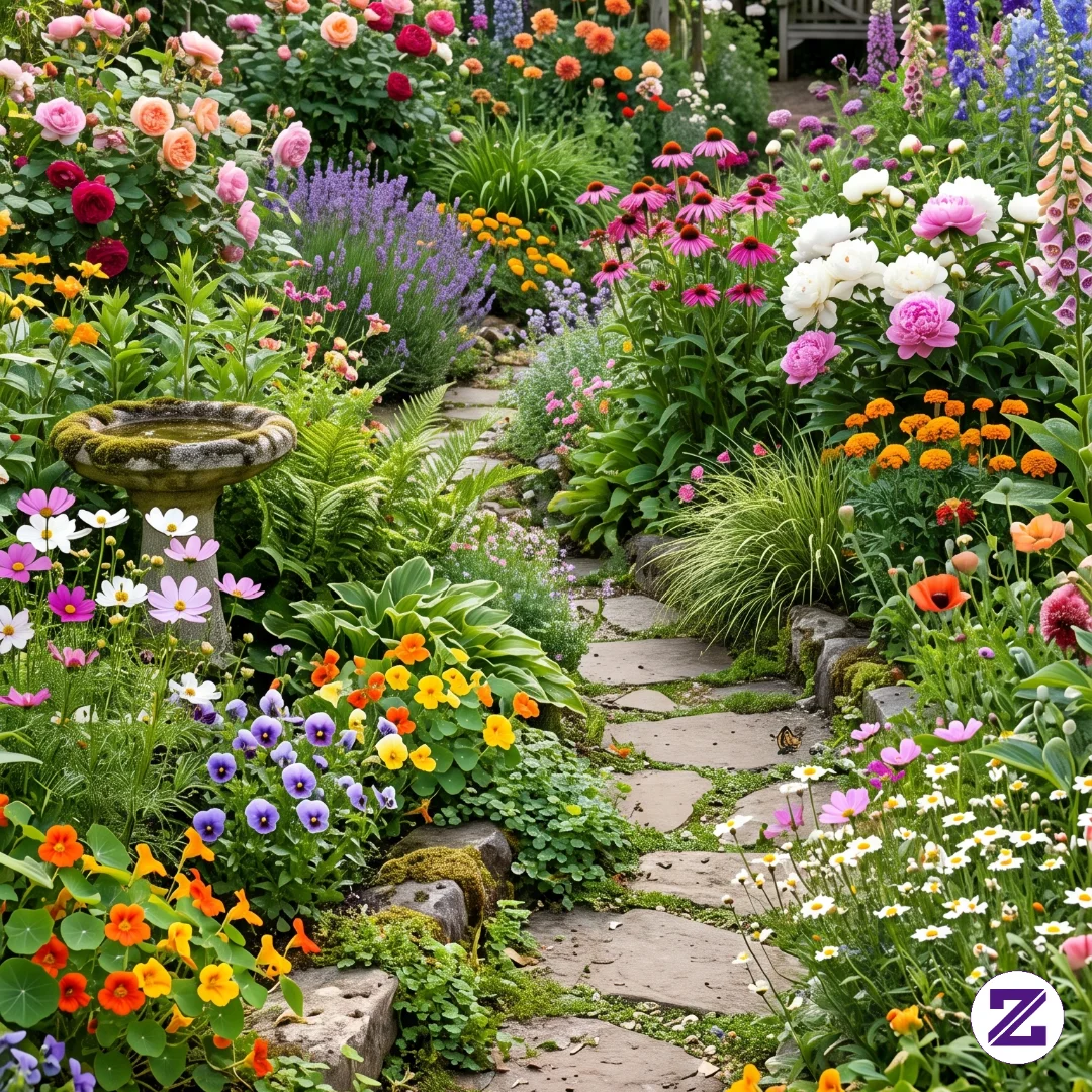 Garden Full Of Flowers