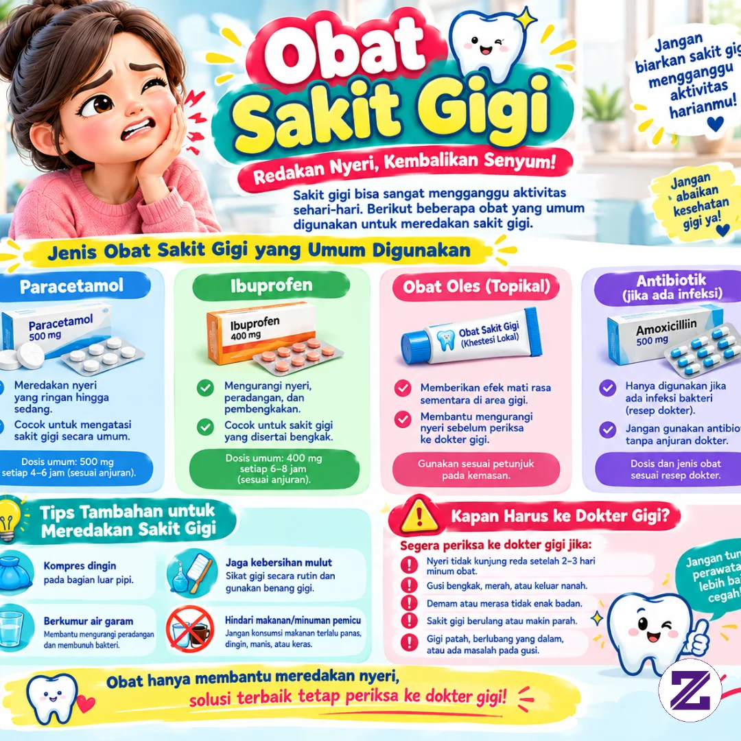 🦷💊 **SAKIT GIGI BIKIN TERSIKSA? Kenali 4 Jenis Obat Untuk Meredakan Nyeri!**
