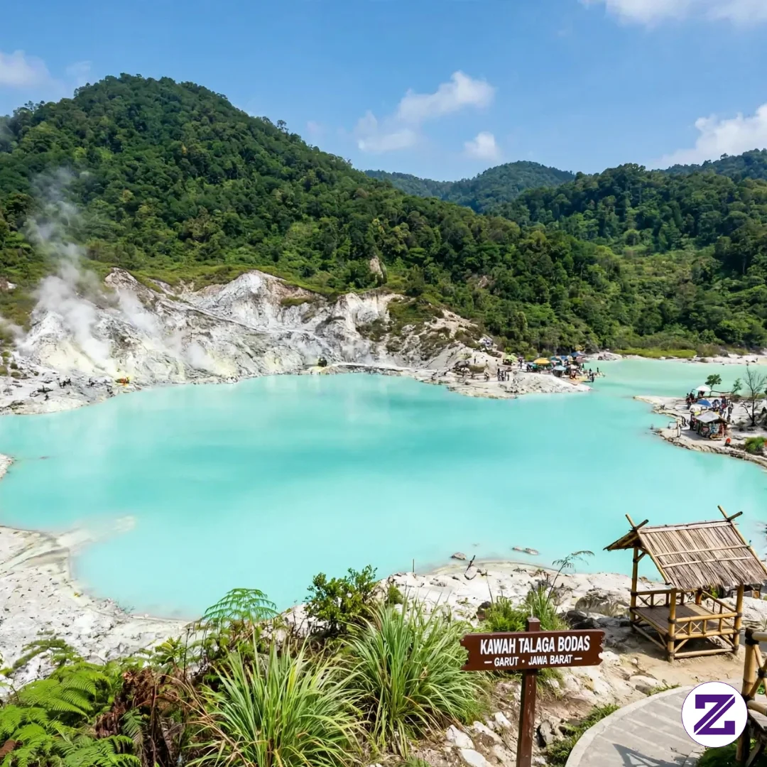Kawah Talaga Bodas Garut Jawa Barat Indah