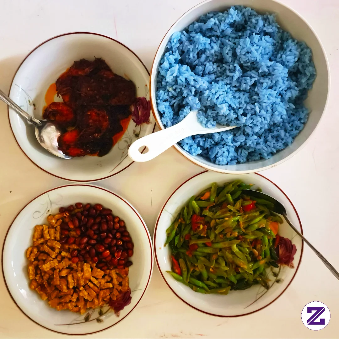 Nasi Gurih Biru Ala Rumahan 💙