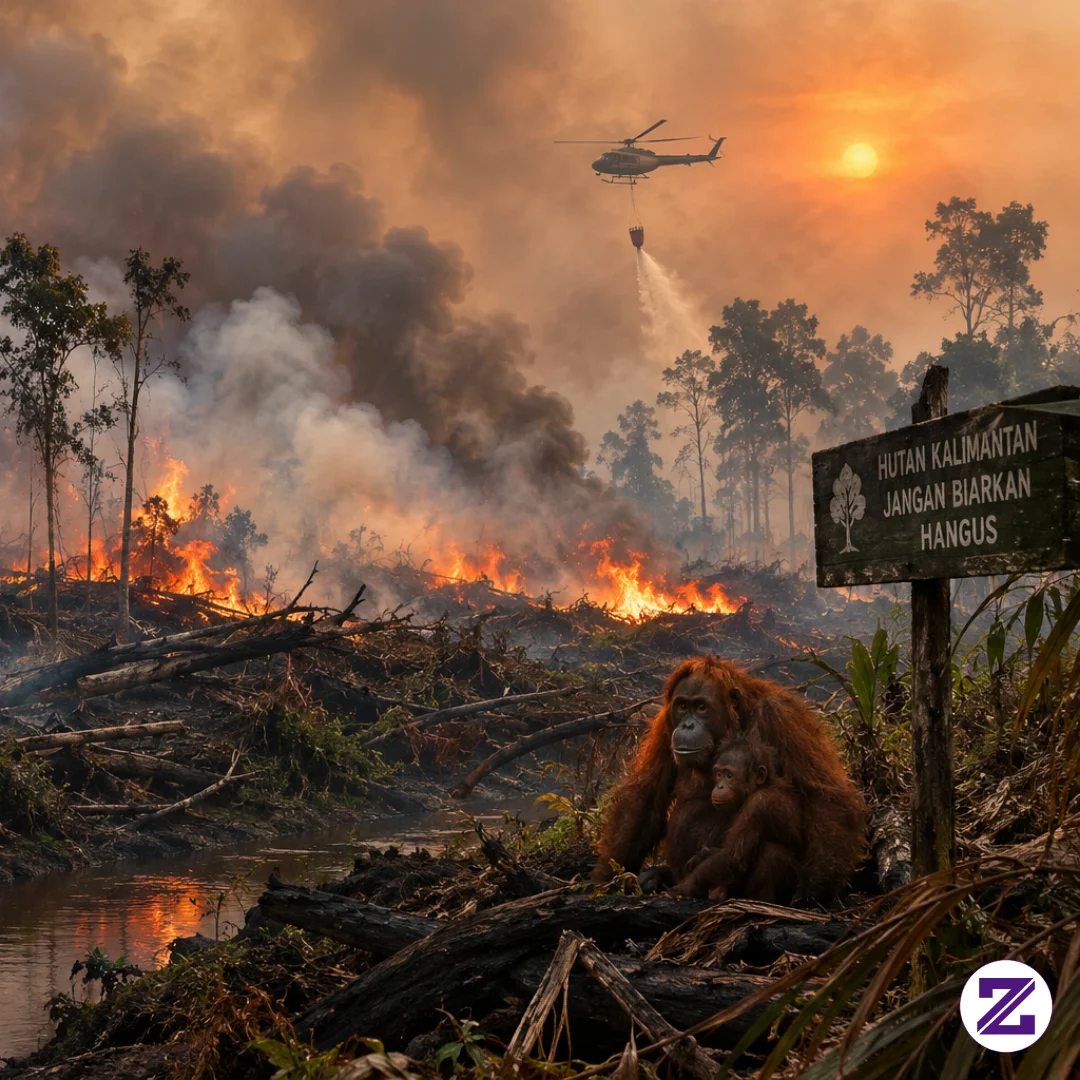 Karhutla Di Kalimantan Timur Menurun, Tetapi Ancaman Asap Belum Hilang