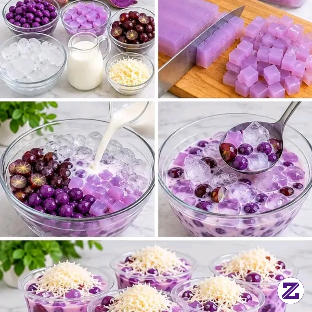 RESEP Es Ubi Jelly Anggur Segarrrr 🥤
