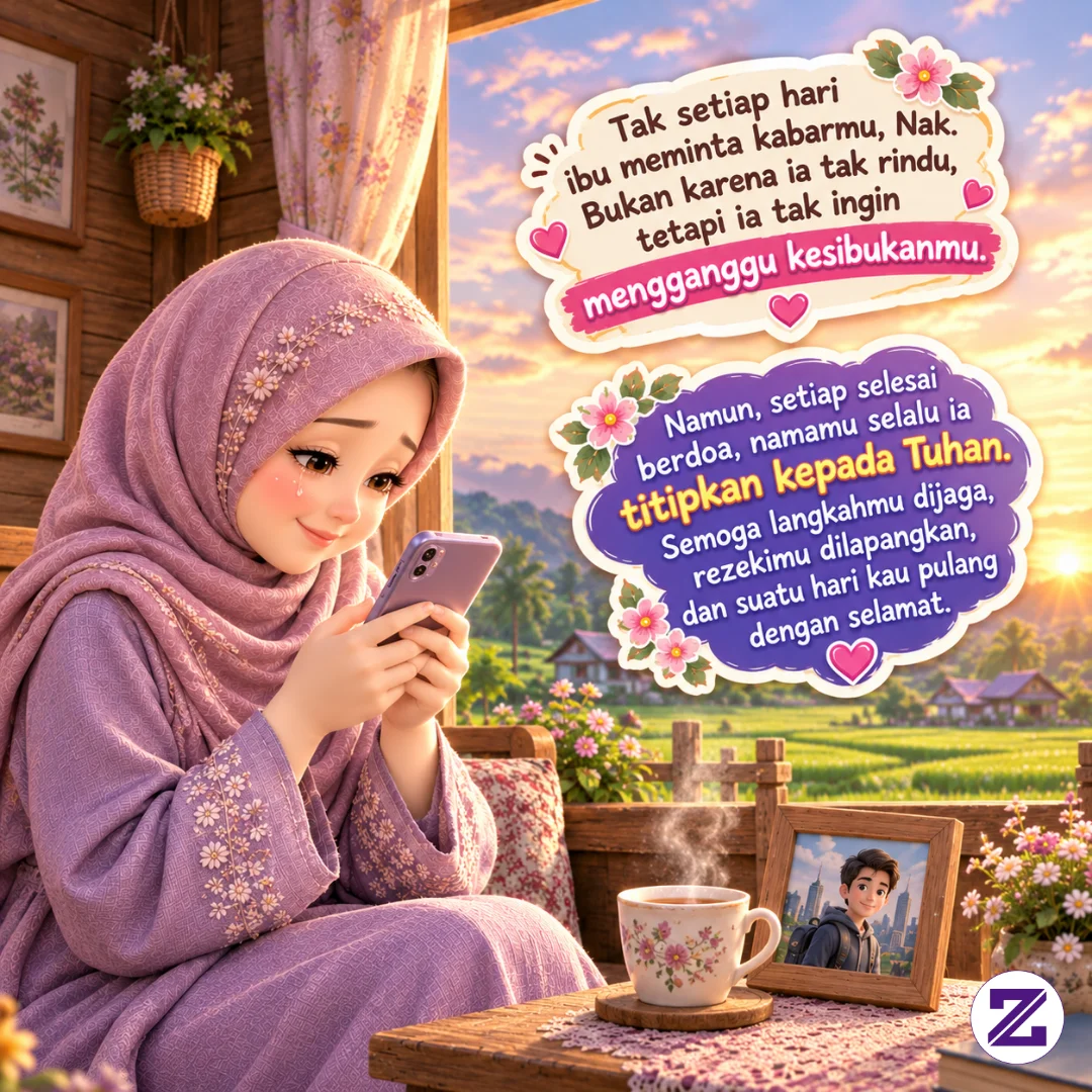 IBU MENUNGGU KABAR DARI JAUH