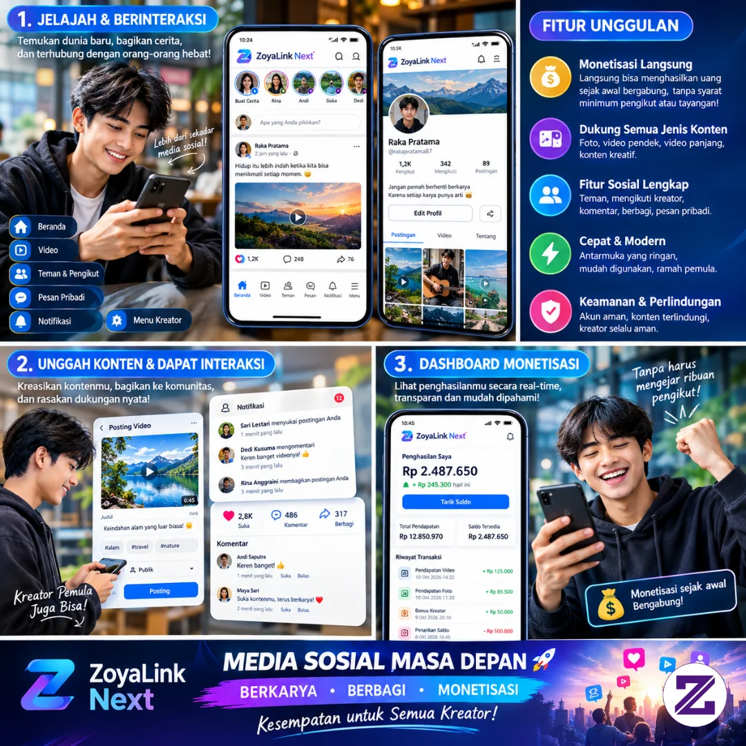 Aplikasi Baru Media Sosial Futuristik Bernama “ZoyaLink”, Terinspirasi Dari
