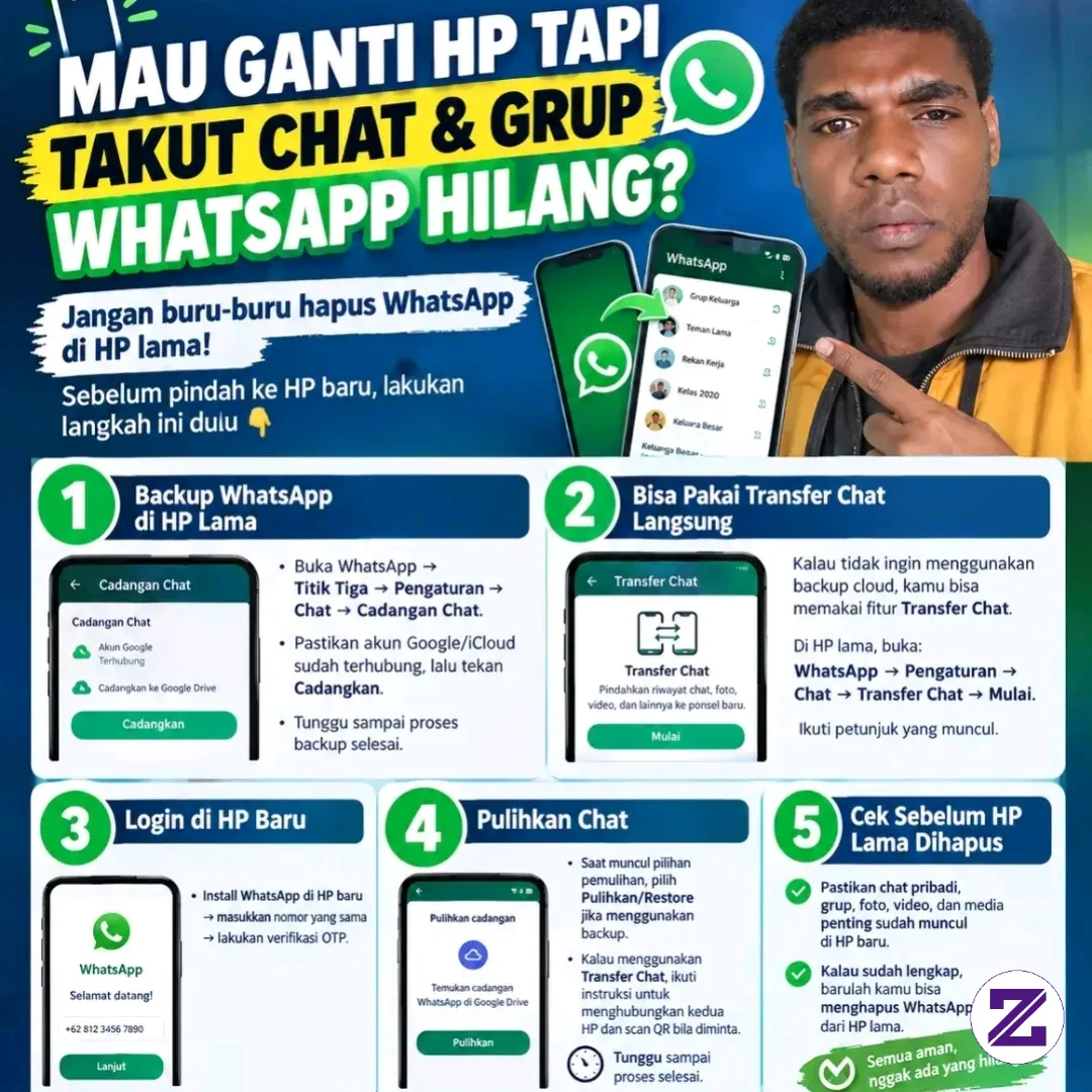 📱 Mau Ganti HP Tapi Takut Chat WhatsApp Hilang? Jangan Buru-buru Hapus WhatsApp
