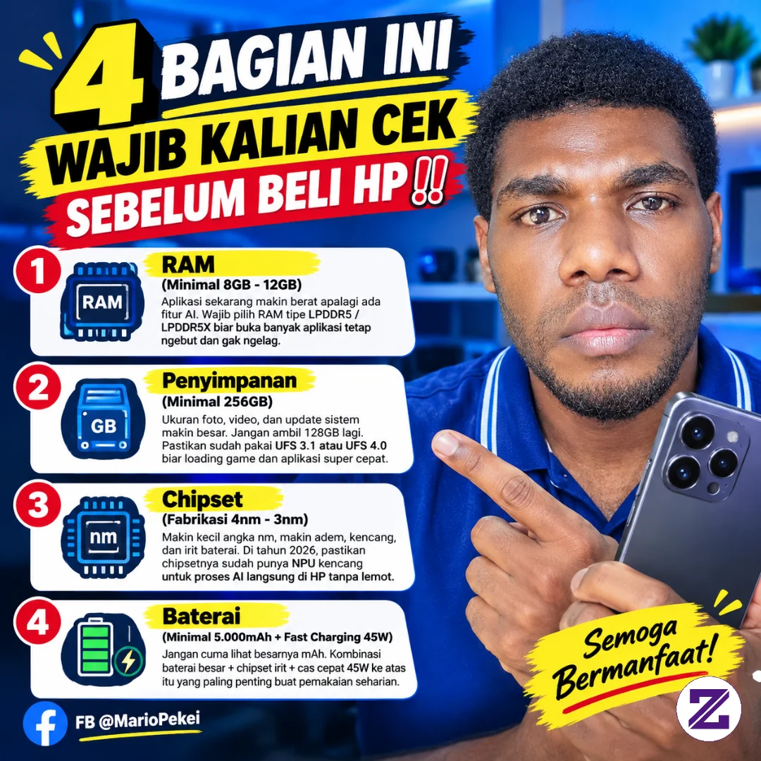 4 BAGIAN INI WAJIB KALIAN CEK SEBELUM BELI HP!!️