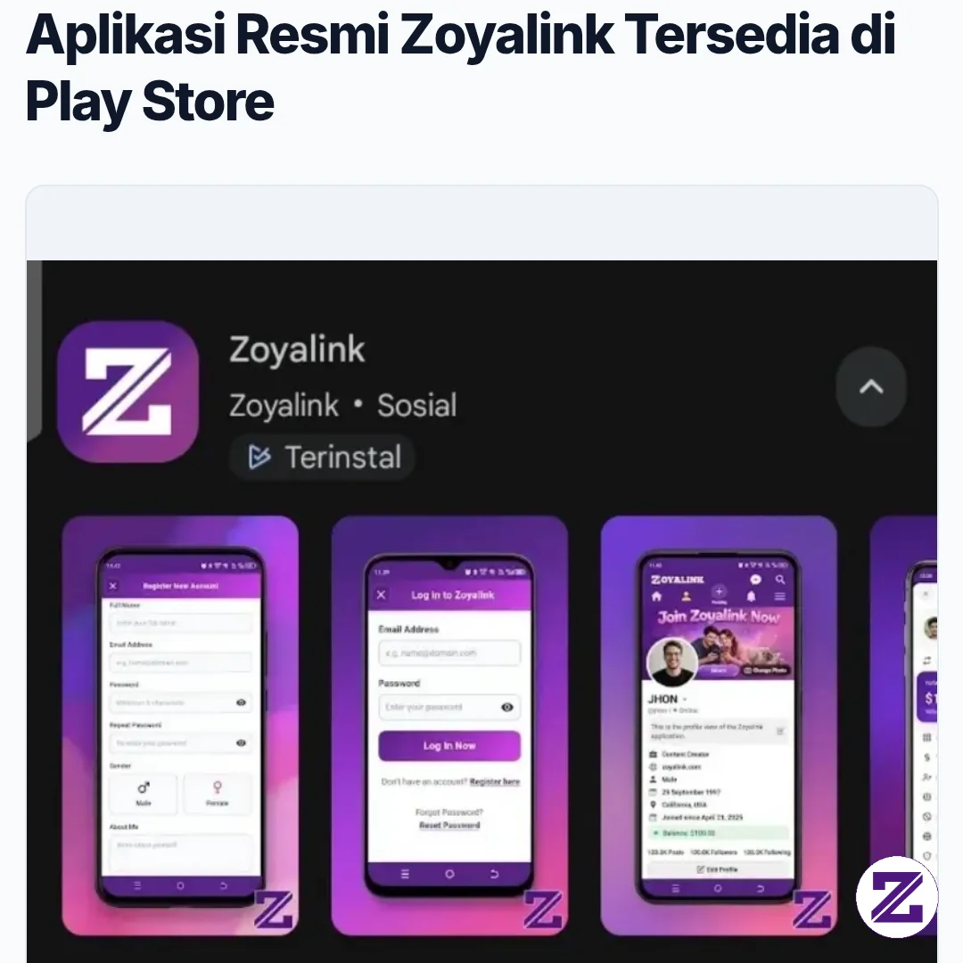 Aplikasi Resmi Zoyalink Udah Ada Di Pla Store