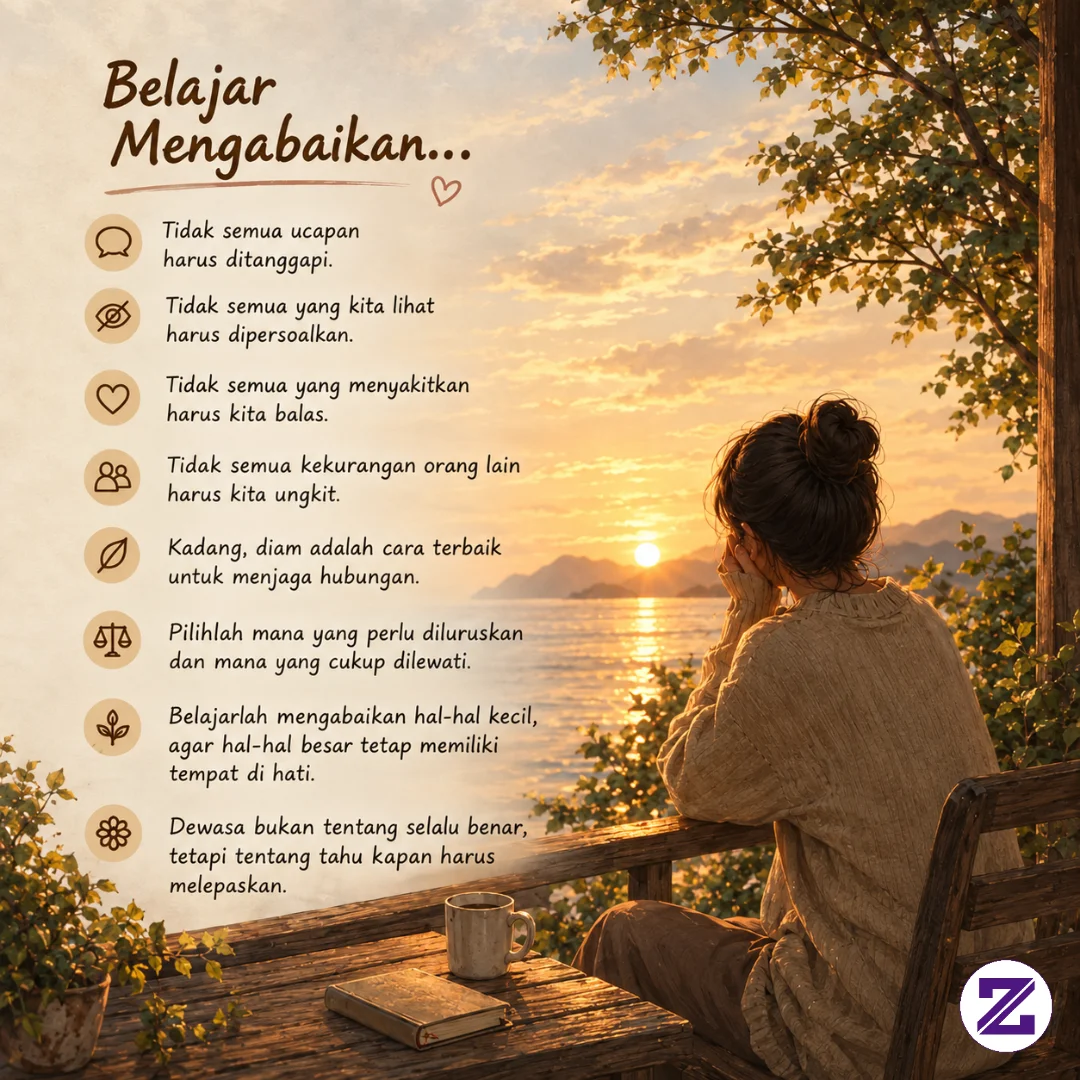 Tidak Semua Hal Harus Kita Tanggapi. Tidak Semua Luka Harus Kita Balas.