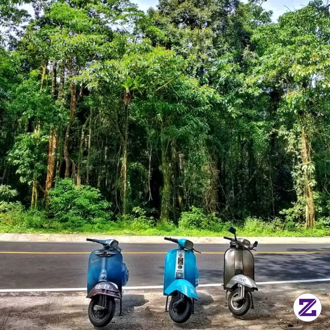 Tiga Vespa, Satu Cerita, Dan Keindahan Alam Yang Bikin Hati Tenang 🌳💙