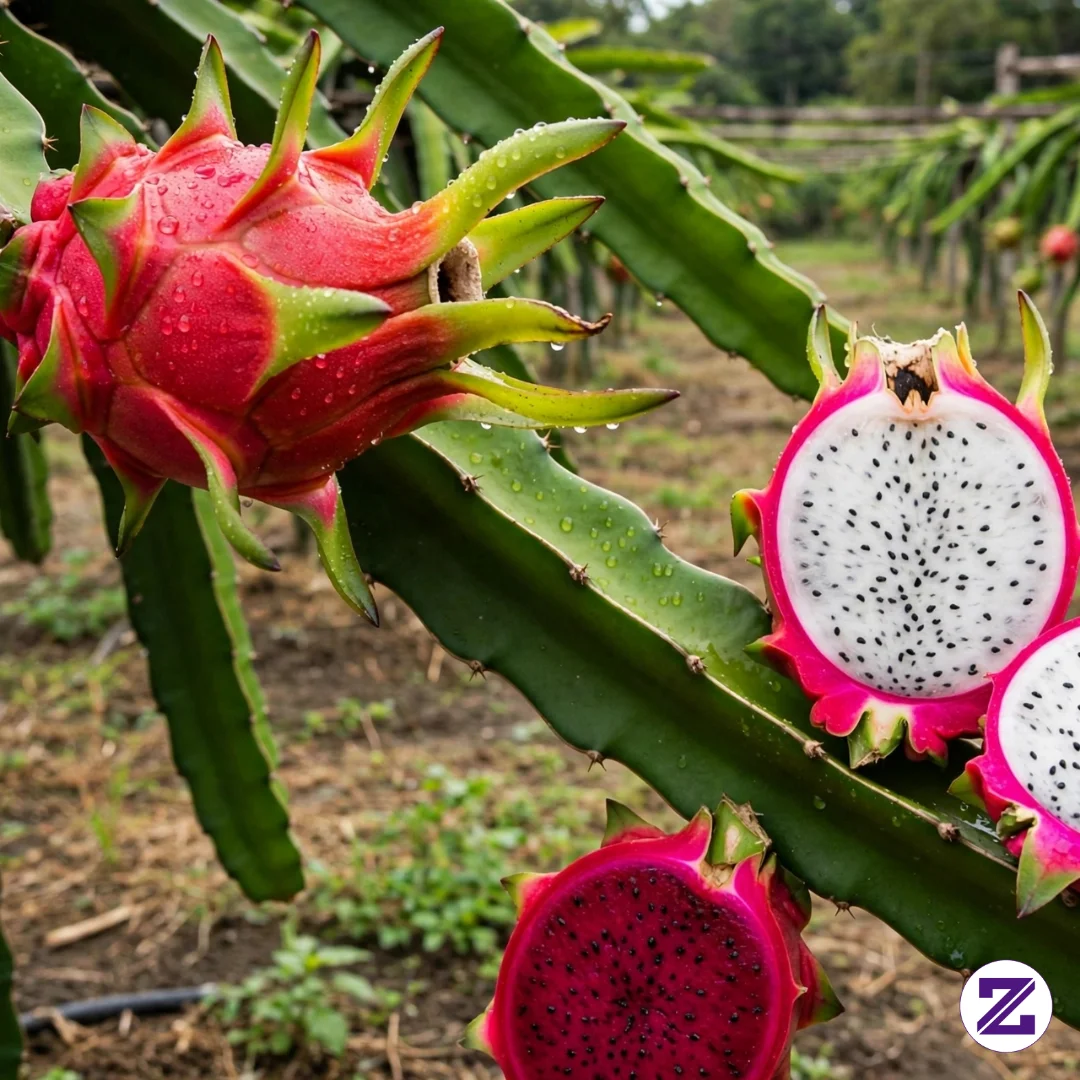 Buah Naga Masih Nempel Di Pohon Nya. Ada Yg Mau?