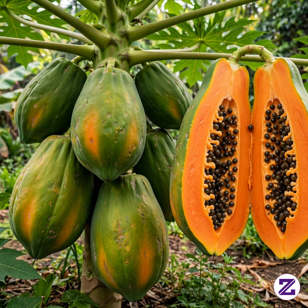 Buah Pepaya Matang Di Pohon Nya Tentu Sangat Manis.🤗🤗🤗