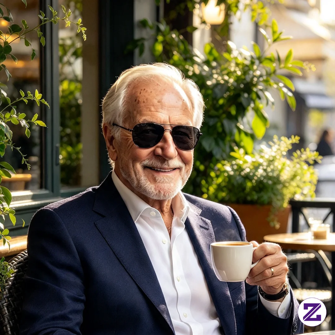 Enjoying A Cup Of Coffee