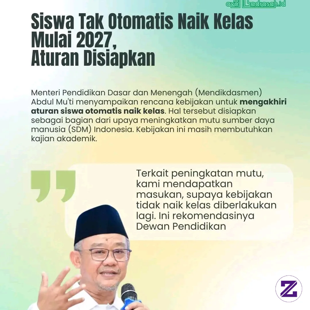 Informasi Tentang Naik Kelas Akan Berlaku Tahun 2027/2028