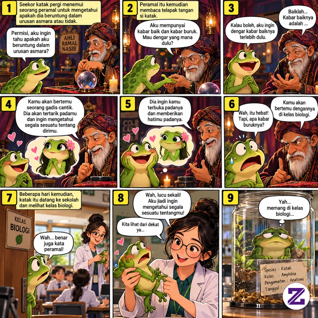 Ramalan Katak Di Kelas Biologi