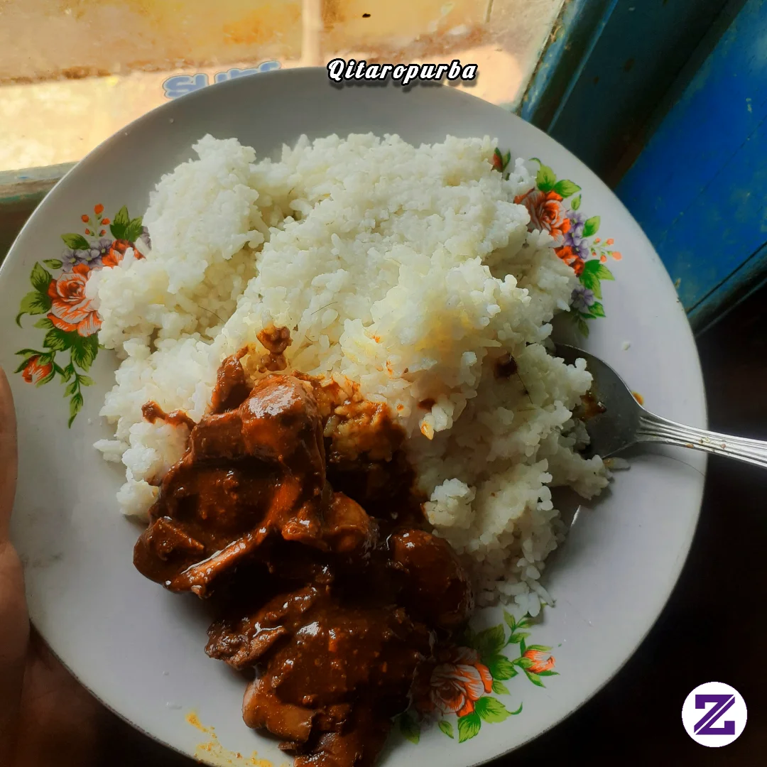 Sarapan Pagi Sama Rendang Ayam Mantap Enakk Poll Gurih Pedes Santan Kental Ayam