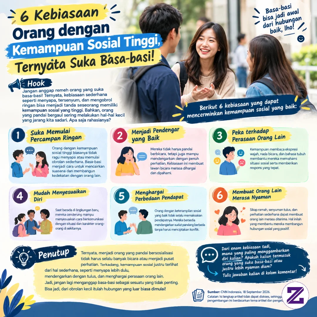 📰 6 Kebiasaan Orang Dengan Kemampuan Sosial Tinggi, Ternyata Suka Basa-basi!
