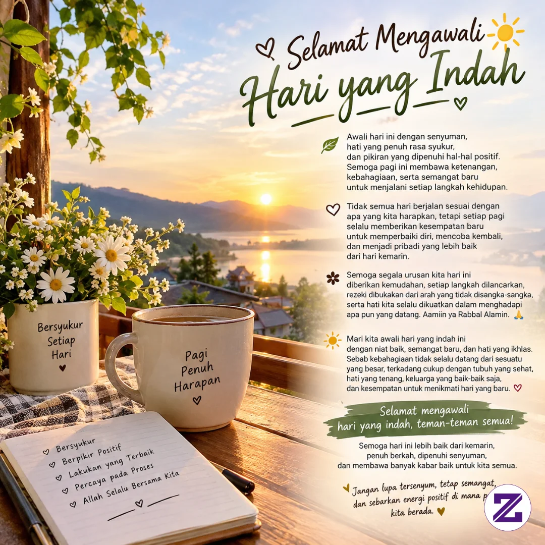 SELAMAT MENGAWALI HARI YANG INDAH ✨🌸