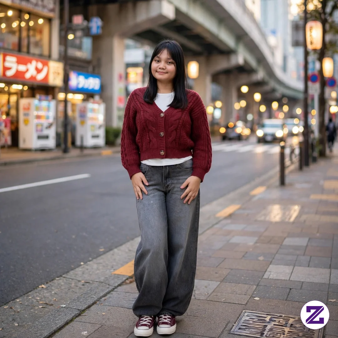 Outfit Dan Background Tokyo Padahal Cuma Di Kamar Aja 🤭